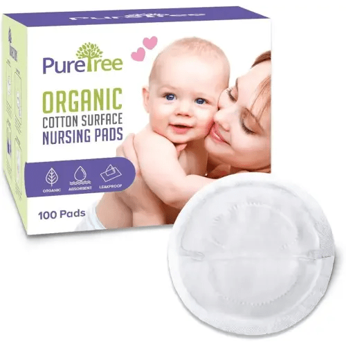 Organic Cotton Disposable Nursing Pads - for Breastfeeding (1 Box - 100 Pads)