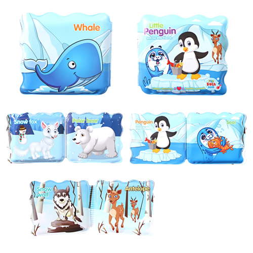 Baby Bath Books Set, Waterproof Educational Bath Books for Toddlers 1-3, Soft Baby Bath Book Educational Toy, Number & Letter Bath Book Learning Toy with Plastic Coated, Pretty Gift for Kids Learning