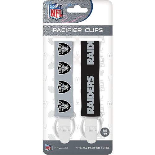 Masterpieces NFL Unisex-Baby 2-Pack Pacifier Clips