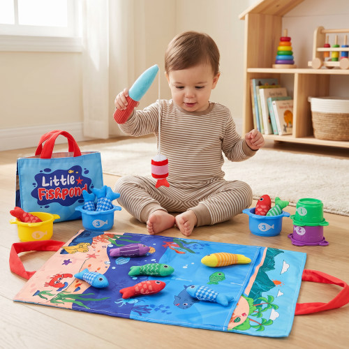 Montessori Plush Fishing Bond Toy – kids-dreams.com