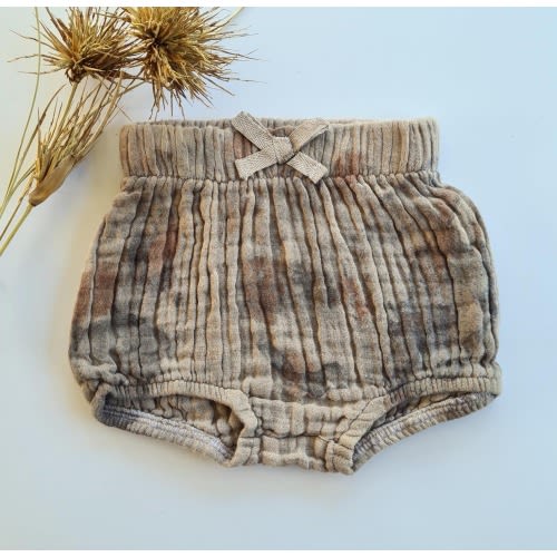 Stone Baby Bloomers Size 00 Botanically Dyed Clothing | Naturally Plant Dyed | Organic | Cotton | Natural Hand Dyed Clothing | Purple Shorts