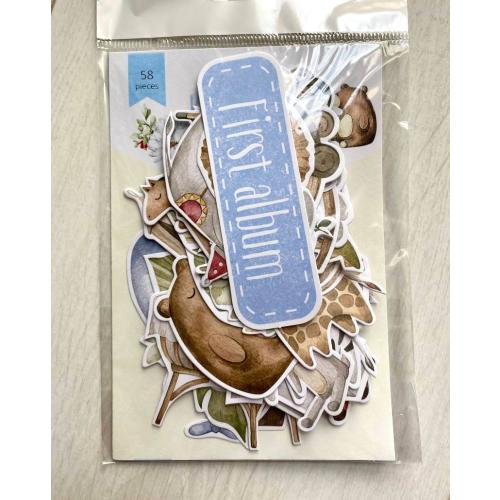 Fabrika Decoru "Boho baby boy" cardstock die cuts, Pregnancy planner kit, Children scrapbook ephemera, Scrapbooking paper embellishments