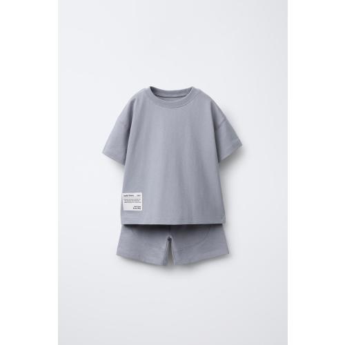 JOGGING SET WITH LABEL - Light gray | ZARA United States