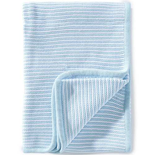 Little Me Baby Boys Cotton Textured Receiving Blanket