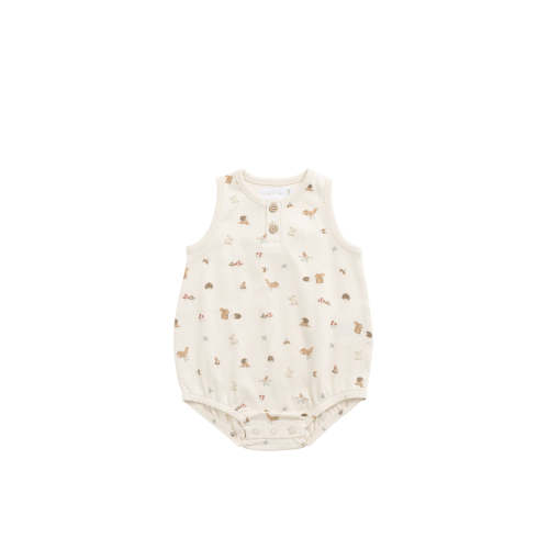Organic Cotton Archie Playsuit - Forest Gathering – Jamie Kay USA