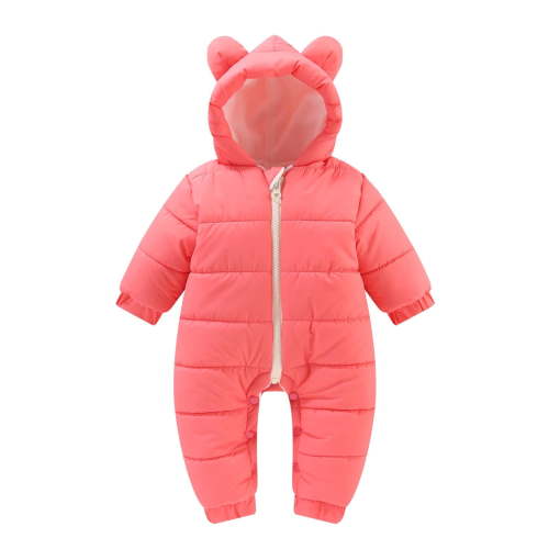 Besolor Baby Infant Boys Girls Hooded Coat Snowsuit Toddler Cute Winter Warm Zipper Jumpsuit Outerwear 6M-24M