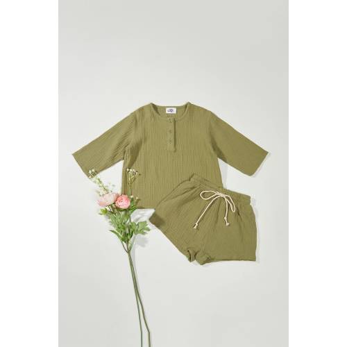 Muslin top and Pant set| Summer Neutral Kid Clothing | Retro Clothes | children's Pant and top set muslin |Toddler set Baby Girl, Boy