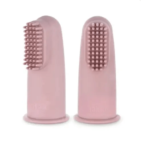 Haakaa Textured Silicone Finger Toothbrush - Blush | Baby Bunting AU