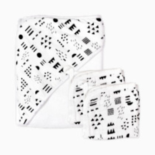 Honest Baby Clothing 3-Piece Organic Cotton Hooded Towel Set - Pattern Play, Os