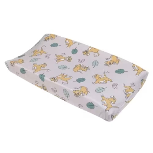 NoJo Disney Lion King Ivory, Teal, Sage and Gold Simba Future King Super Soft Changing Pad Cover