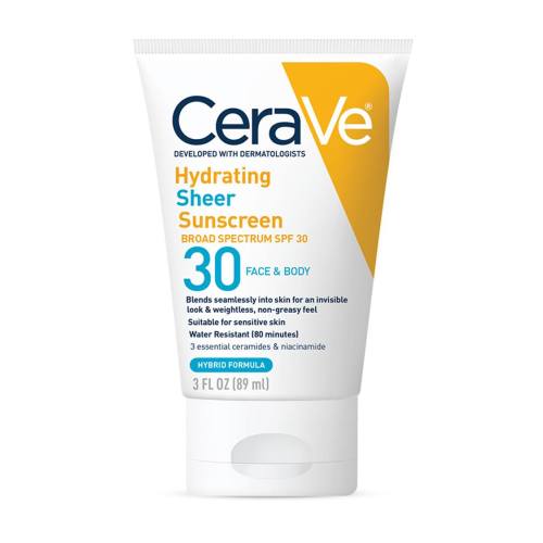 Hydrating Sheer Sunscreen Broad Spectrum SPF 30 | CeraVe