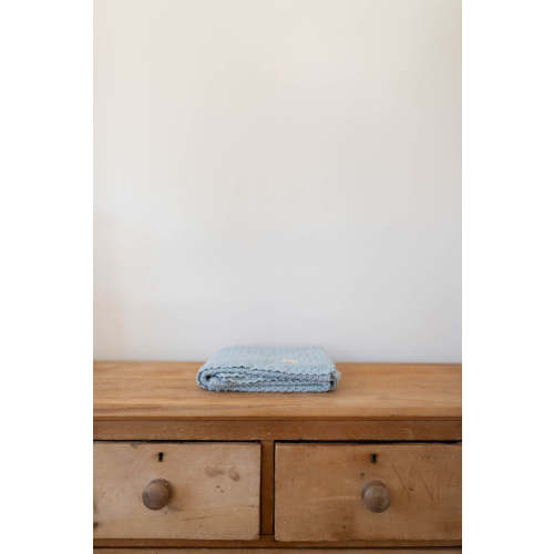 cozy waffle blanket | baby size - powder – New Grain Goods