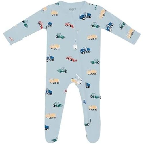 KYTE BABY Unisex Zipper Closure Footies, Rayon Made From Bamboo, 0-24 Months