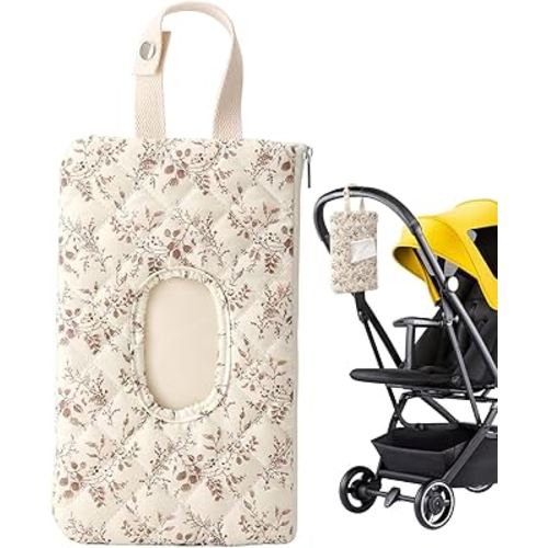 Diaper Wipe Pouch, 20x10cm, Refillable Waterproof Wipes Case, Stroller Wet Tissue Storage Container, for Bottles, Clothes, Toys, Pacifiers, Walking, Travel, Shopping