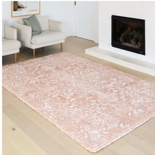 Tan vintage 6.6x10 feet Designer Relax Mat - 1.4" Thick Foam Base