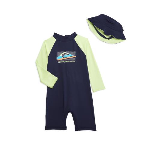 Baby Boy's 2-Piece Logo Rashguard & Bucket Hat Set