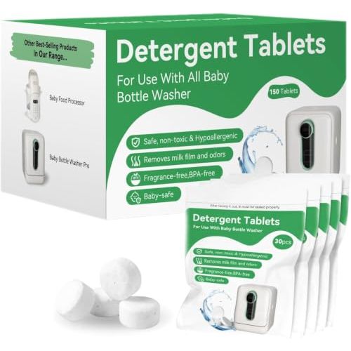 ICUIRE Baby Bottle Washer Pro (White(Tablet of 150))