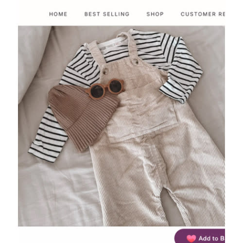 Corduroy Overalls - Cream