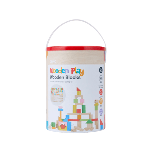 Anko 100 Piece Wooden Blocks