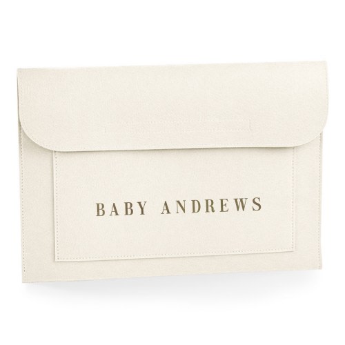Personalised Name Baby Document Folder Pregnancy Notes Birth Plan Memories Bag