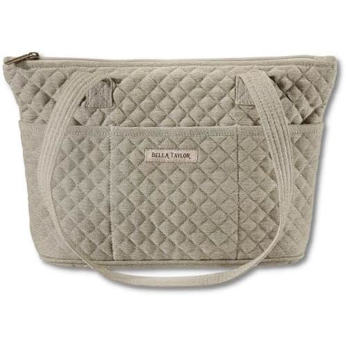 Bella Taylor Small Tote | Lightweight Quilted Fabric Purses for Women