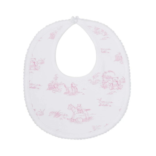 Pink Toile Baby Bib