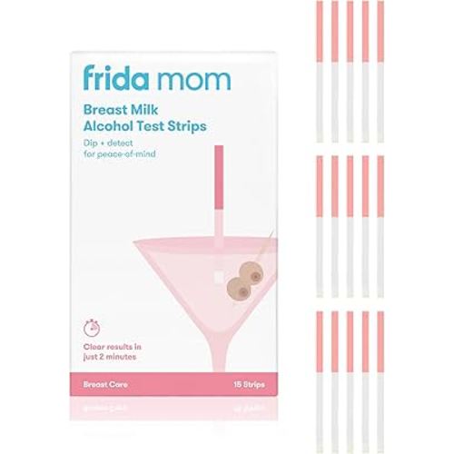Frida Mom 15ct Breastmilk Alcohol Test Strips, Detects Alcohol in 2 Mintues for Peace of Mind, Use at Home or On The Go Test Strips