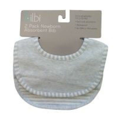 Bilbi Newborn Absorbent Bib 2 Pack Melange Blue