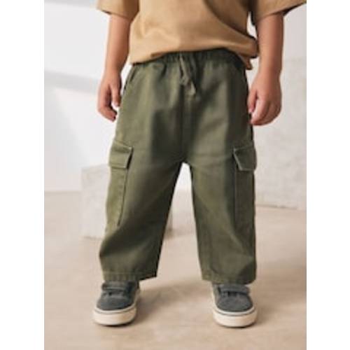 Buy Khaki Green Washed Wide Leg Cargo Trousers (3mths-7yrs) from Next USA