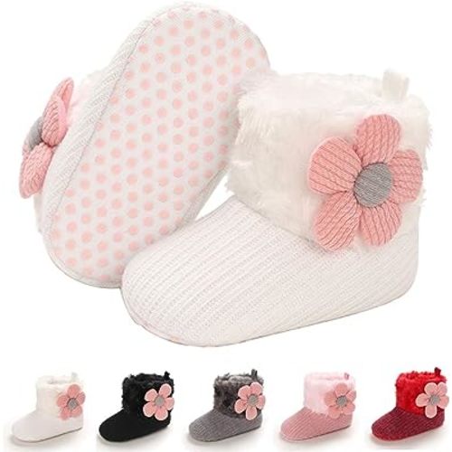 E-FAK Baby Boy Girl Boots Newborn Shoes Winter Snow Bowknot Anti-Slip Soft Sole Warm Infant Toddler Prewalker Booties