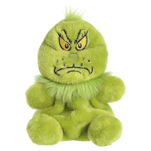 Aurora Dr. Seuss Palm Pals 4.5" Grinch Mean One Whimsical Plush | Authentic storybook character details for fans and collectors