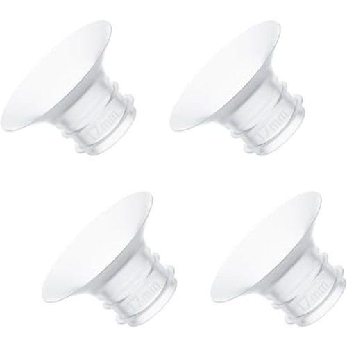Momcozy 17mm Flange Inserts for Air 1 & Wellness 1, Food Grade Silicone, 4 Pack
