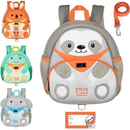 BabbleRoo Toddler Backpack for Boys and Girls - Stevie the Sloth with Leash