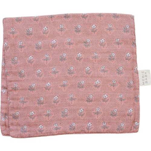 Pink Floral Burp Cloth | Honeycomb