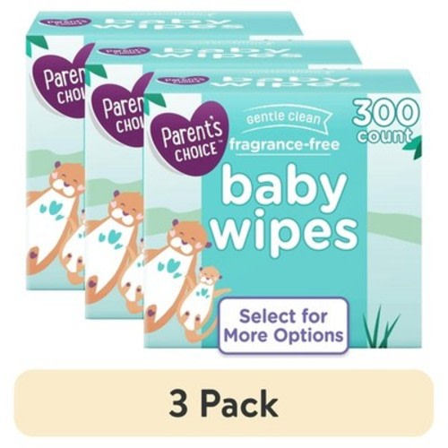Parent's Choice Fragrance Free Baby Wipes 900 Count 3 Pack