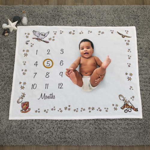 Warner Brothers Harry Potter Magical Moments Milestone Baby Blanket