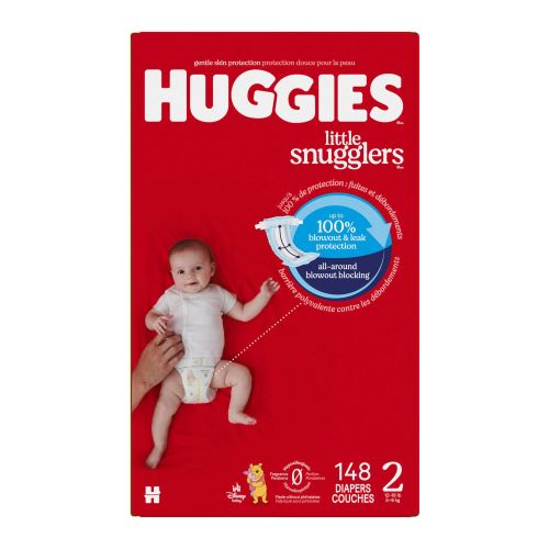 Huggies Little Snugglers Baby Diapers, Size 2 (12-18 lbs), 148 Ct&nbsp; - Walmart.ca