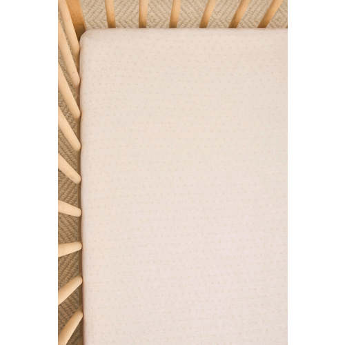 Oat Heritage Dot Crib Sheet