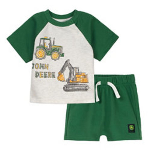 John Deere Kid''s Short Sleeve Mini Short Set