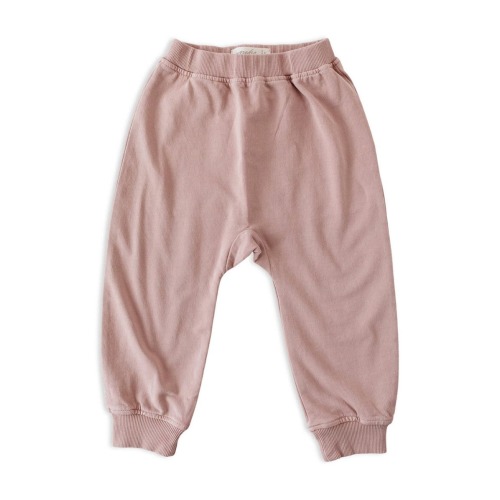 Organic Cotton French Terry Harem Pants, 3-6M
