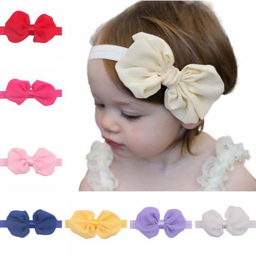 12-Piece Chiffon Flower Bow Headband Set for Toddlers & Babies – Adorable, Comfortable Hair Bands for Kids TIKA