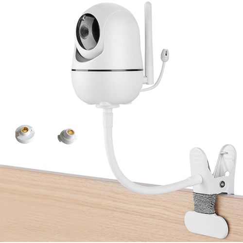 Flexible Baby Monitor Mount Compatible with HelloBaby HB65/HB6550/HB6558/HB66/HB248,ANMEATE SM935E/SM650 Monitor,Baby Camera Mount,Baby Clip Mount Without Tools or Wall Damage