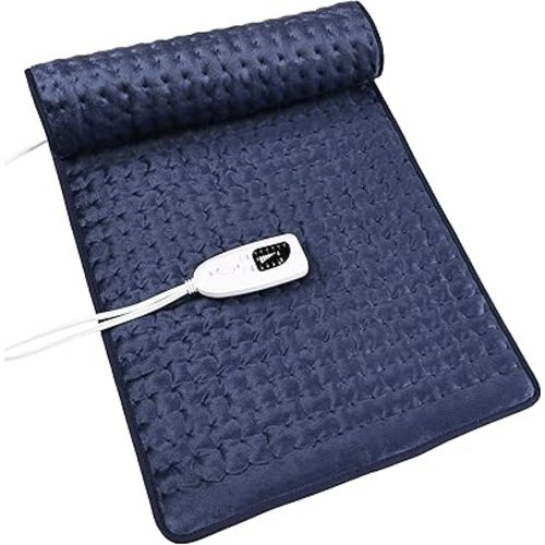 Heating Pad Electric Heat Pad, Hot Heated Pad,Multiple Temp and Timer Settings,Suitable for Shoulders, Neck, arms, Abdomen, Back, Legs, etc. (Navyblue, 24"X12")