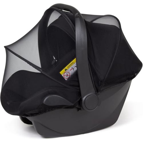 Beberoad Love Universal Baby Car Seat Mosquito Net - Breathable Mesh Cover with 2-Way Zipper for Infant Protection(Black)