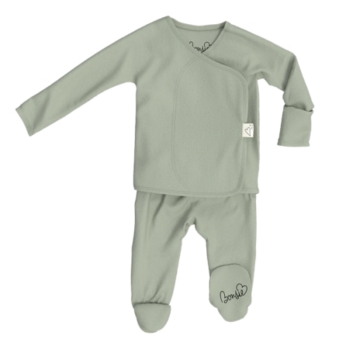 Footie - Avocado – Bonsie Skin to Skin Babywear