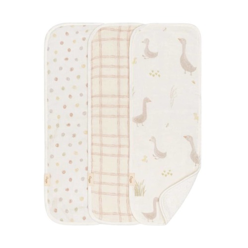 Crane Baby Burp Cloths - Charlie Farmhouse Goose