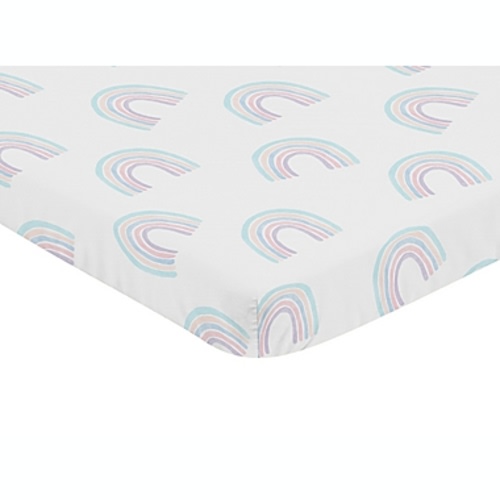 Sweet Jojo Designs® Rainbow Mini Fitted Crib SheetSweet Jojo Designs® Rainbow Mini Fitted Crib Sheet