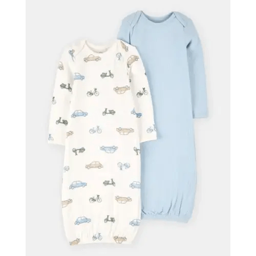 Baby Boy 2-Pack PurelySoft Sleeper Gowns - Blue | Carter's