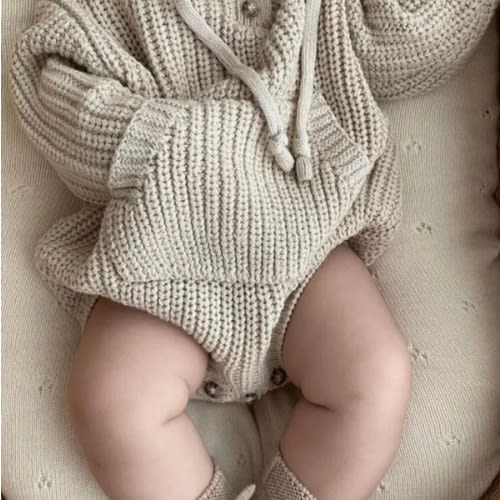 Knitted Hooded Romper