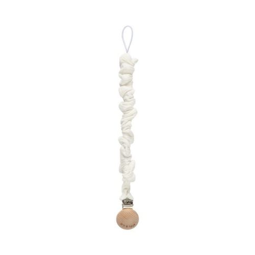 Ely's & Co. - Ribbed Cotton Baby Pacifier Clip - Ivory